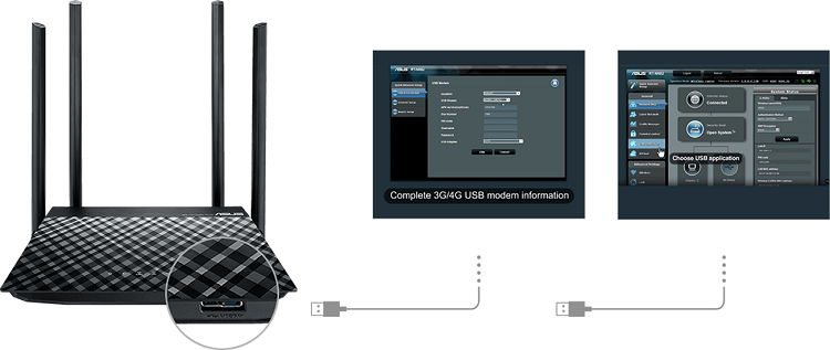 ASUS RT-AC1300UHP Router wifi băng tần kép, chuẩn AC1300