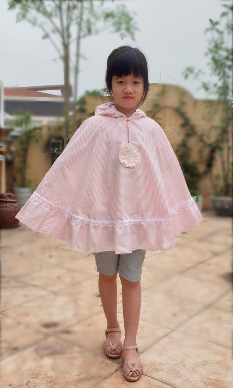 Áo chống nắng cánh dơi T&K  bé gái màu kẻ hồng phấn MS-21-7 1-7 tuổi