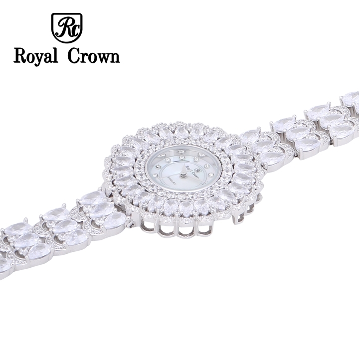 Đồng hồ nữ Chính Hãng Royal Crown 6804-J (dây đá vỏ trắng)