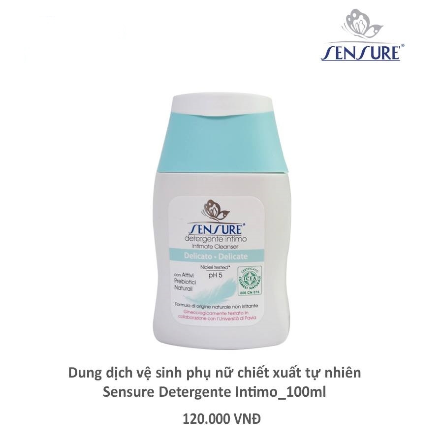 Dung dịch vệ sinh phụ nữ chiết xuất tự nhiên Sensuré Detergente Intimo- Italy