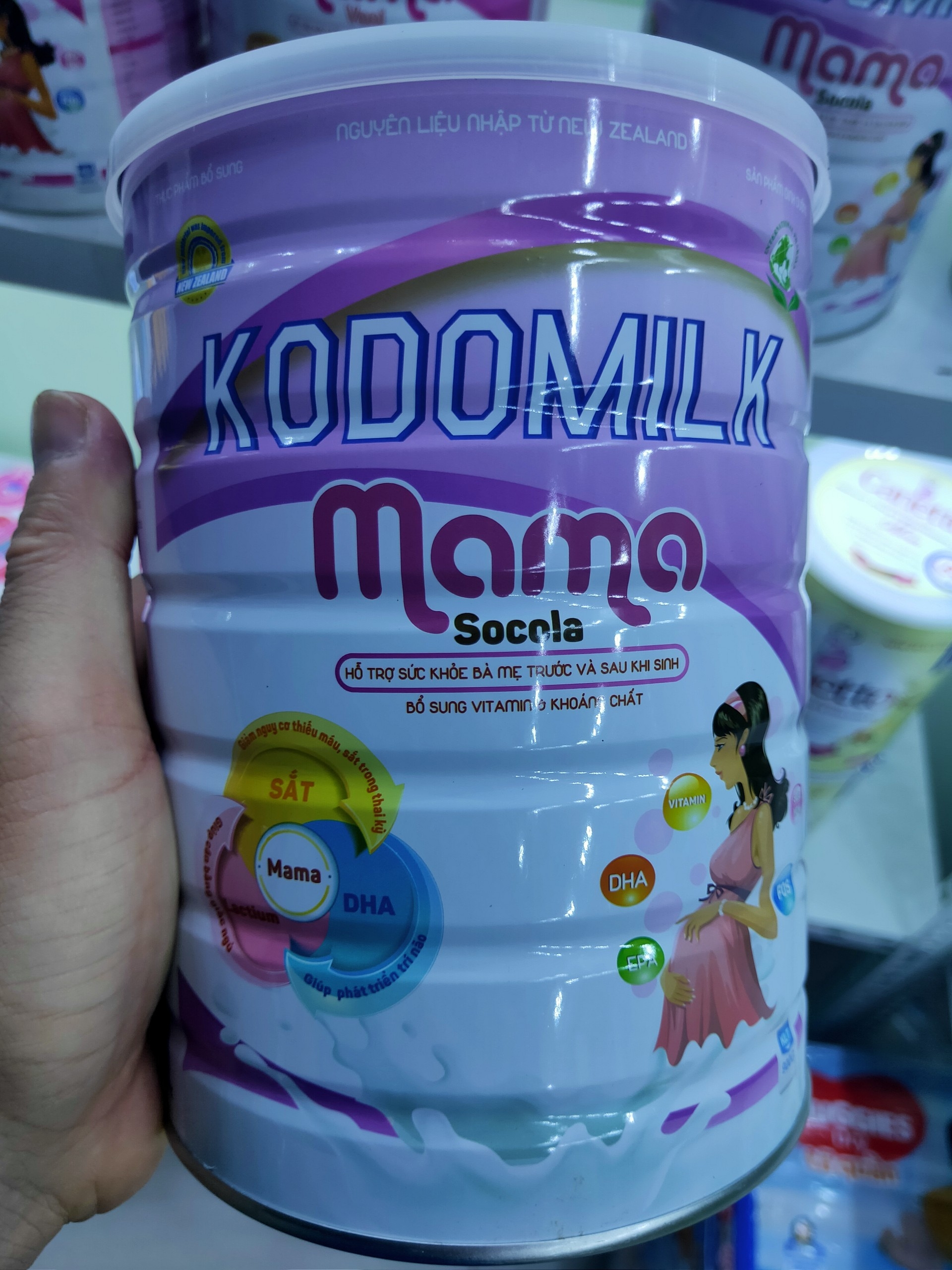 Sữa mẹ bầu KODOMILK 900g hương Socola