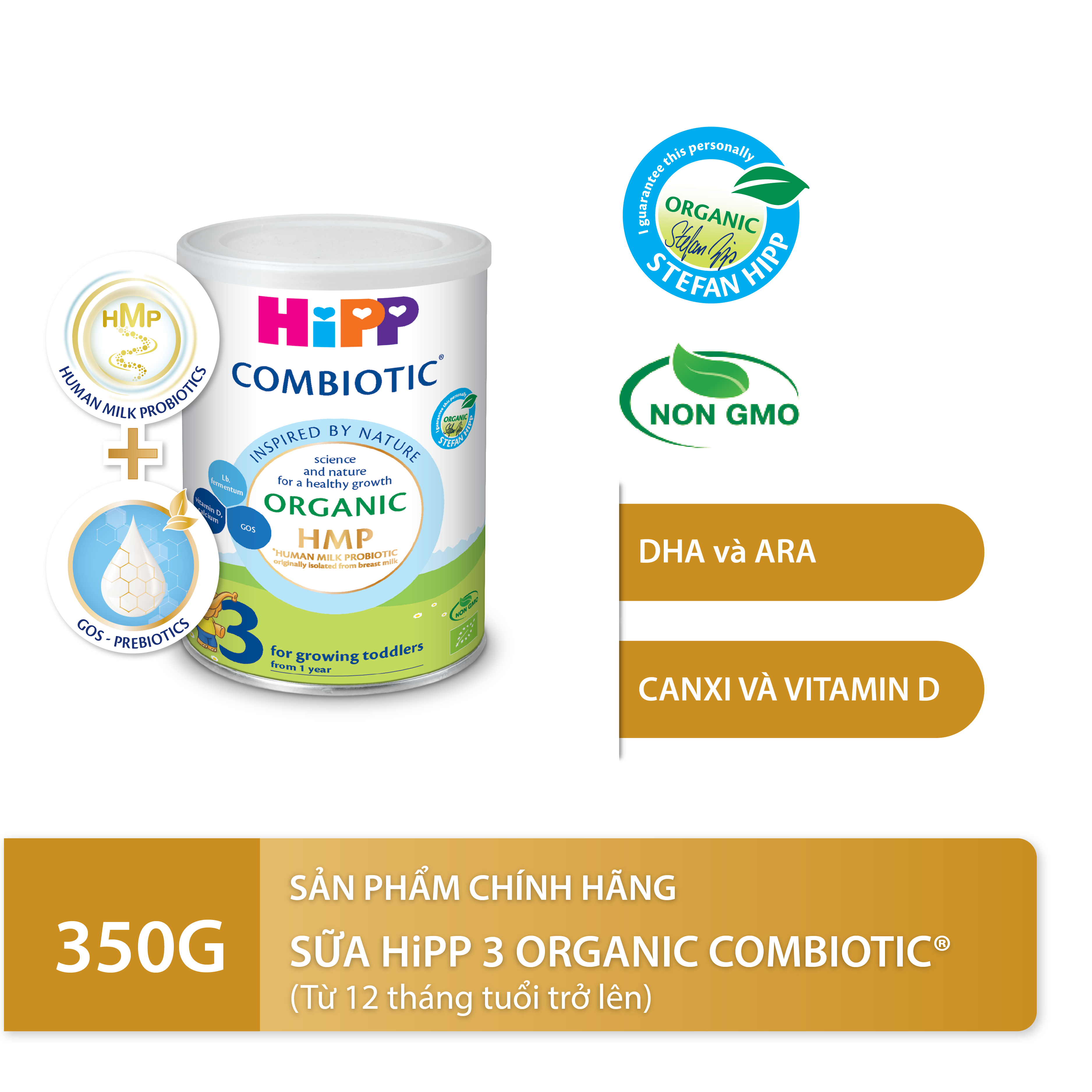 Sữa bột công thức HiPP 3 Organic Combiotic 350g