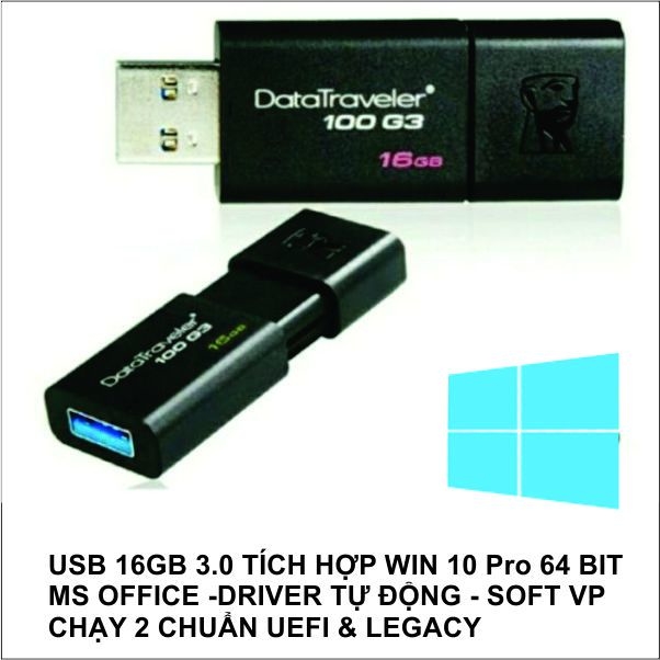 USB 16GB BOOT cài WIN 10 Pro 64 bit (active)