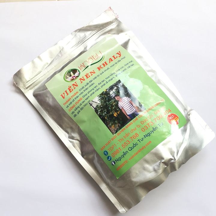 Phân bón hữu cơ vi sinh dạng viên nén Khaly túi 1kg tốt cho mọi cây trồng