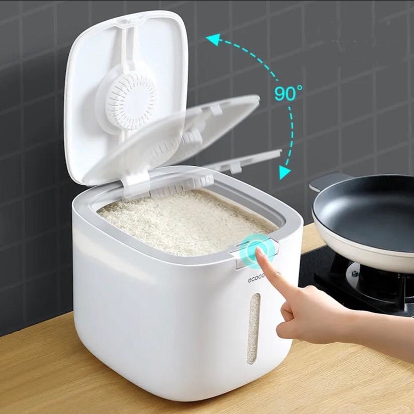 Thùng đựng gạo chống ẩm cao cấp ecoco thông minh mẫu mới loại 10kg